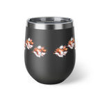 Orange Watercolor Paw Print - 12oz Wine Tumbler