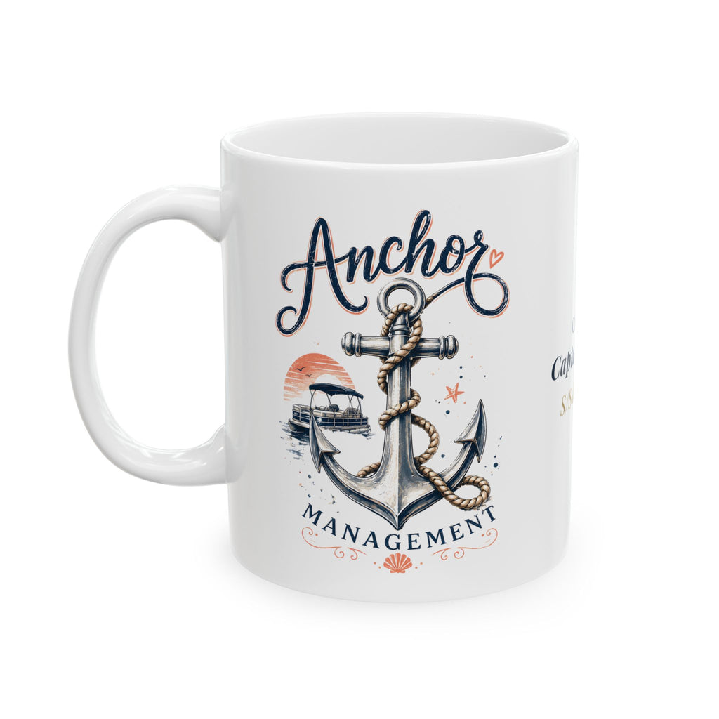 Latitude Adjustment & Anchor Management — Personalized Captain Mug | Nautical