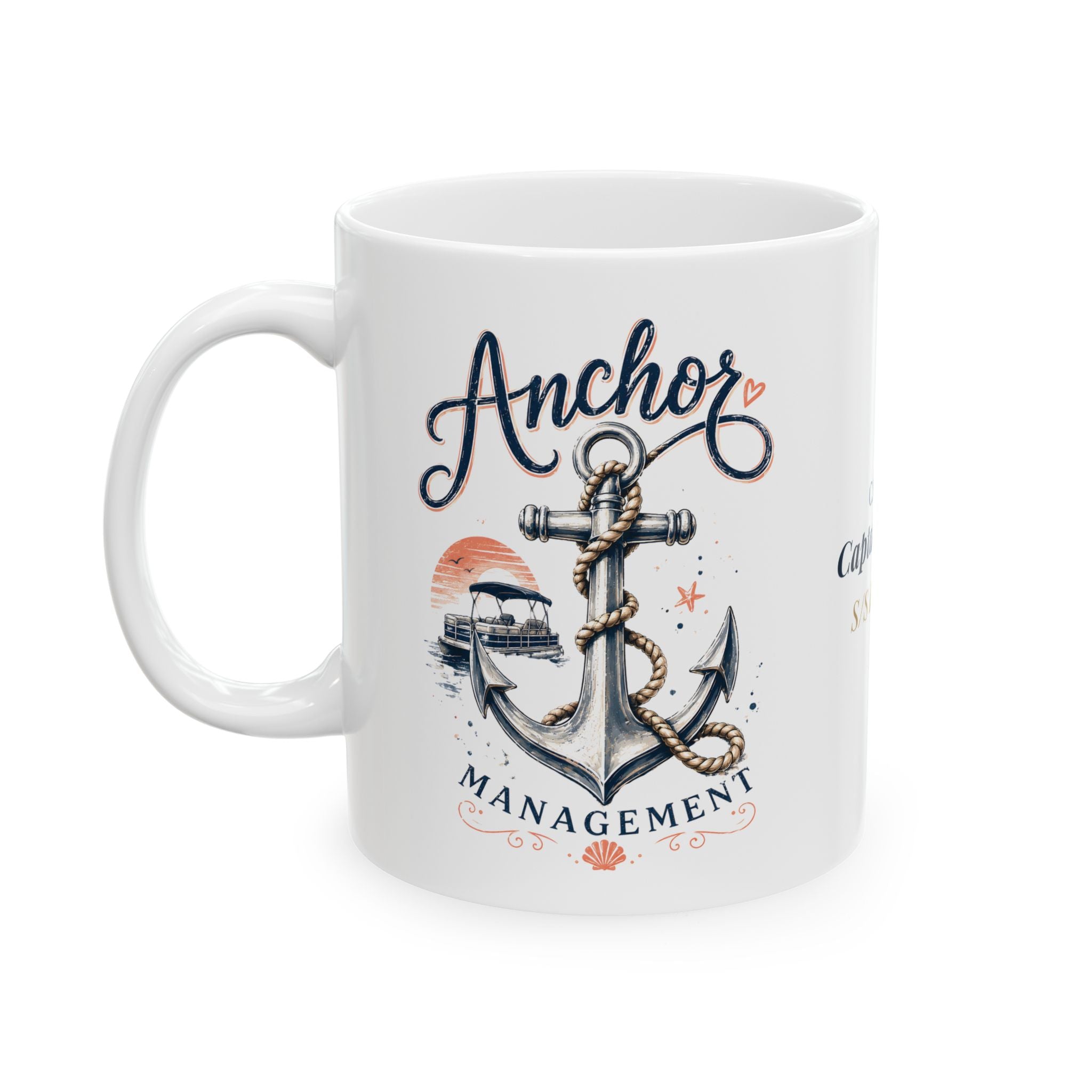 Latitude Adjustment & Anchor Management — Personalized Captain Mug | Nautical