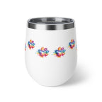 Rainbow Watercolor Paw Print - 12oz Wine Tumbler
