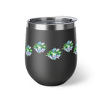 Green Watercolor Paw Print - 12oz Wine Tumbler