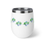Green Watercolor Paw Print - 12oz Wine Tumbler