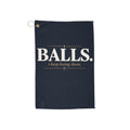 BALLS. Golf Towel (Navy) | Good Boy Golf Club