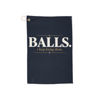 BALLS. Golf Towel (Navy) | Good Boy Golf Club
