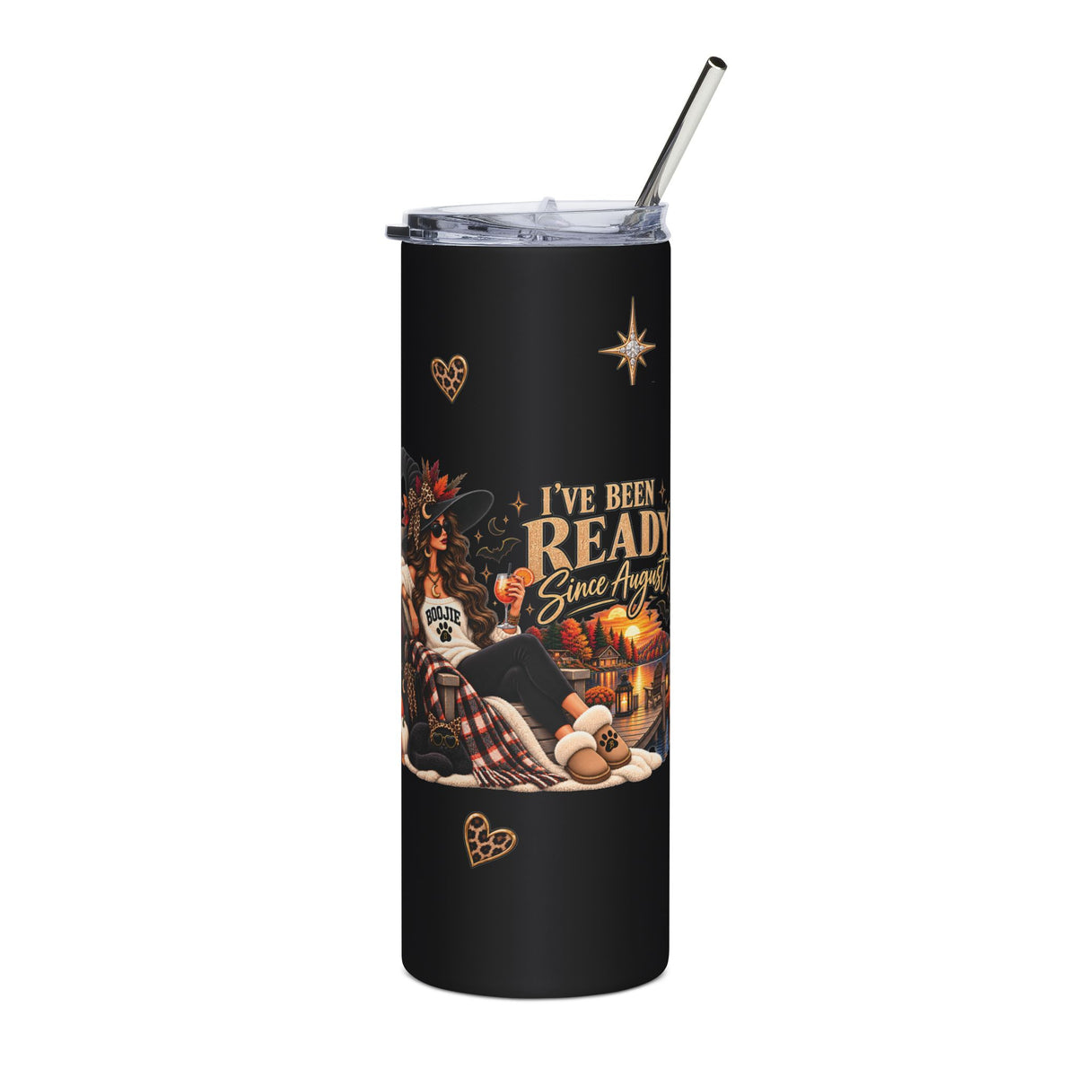 I've Been Ready Since August 20oz Tumbler, Spooky Season Tumbler, Halloween Witch Tumbler