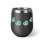 Green Watercolor Paw Print - 12oz Wine Tumbler