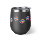 Rainbow Watercolor Paw Print - 12oz Wine Tumbler