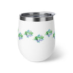 Green Watercolor Paw Print - 12oz Wine Tumbler