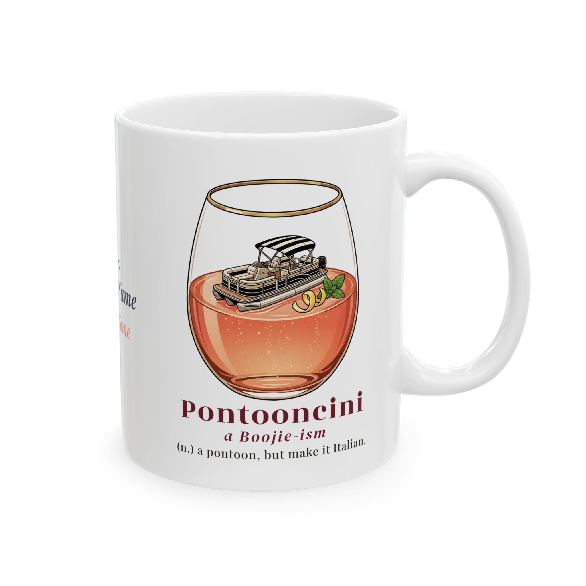 Pontooncini & Sip Sail Repeat — Personalized Captain Mug | Nautical