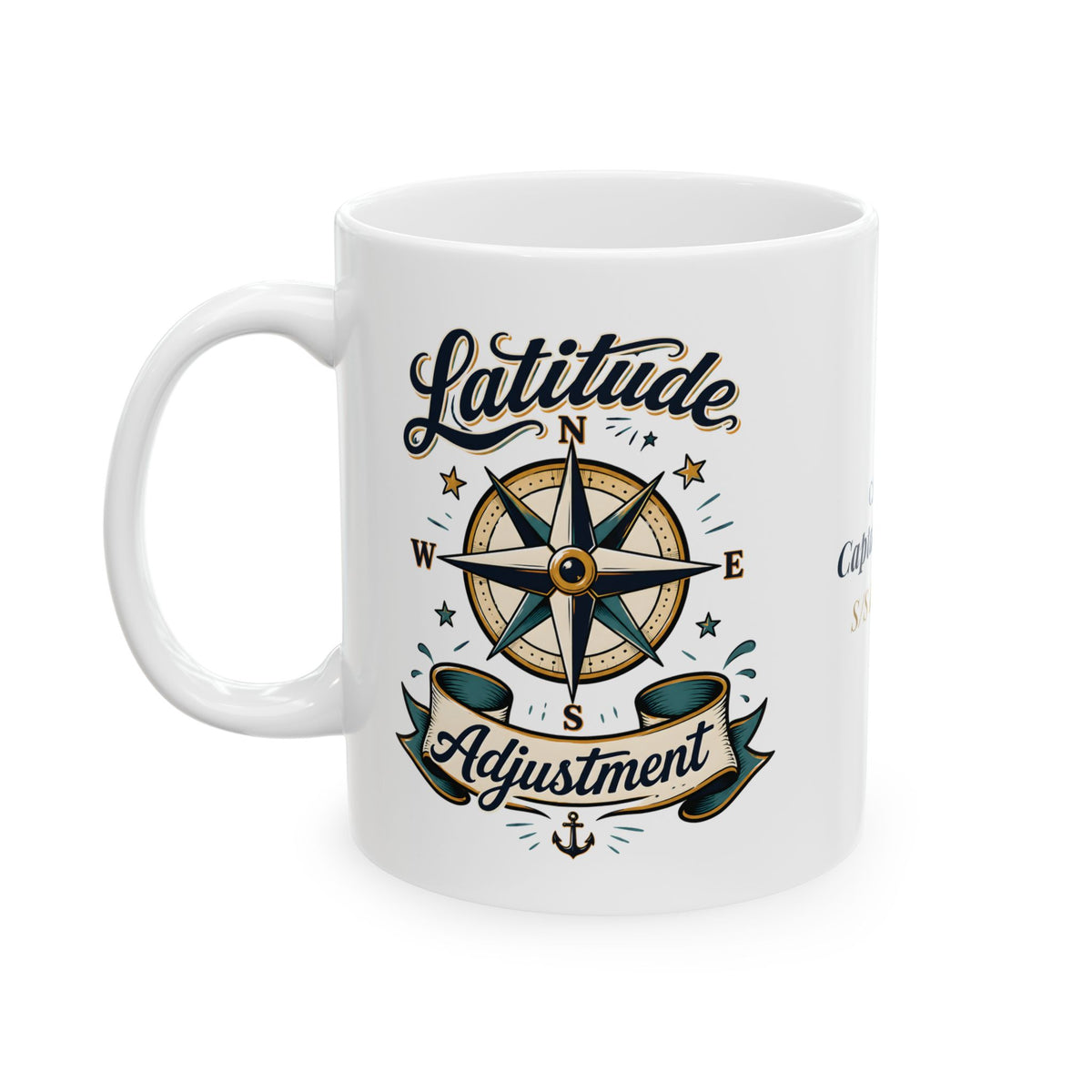 Anchor Management & Latitude Adjustment — Personalized Captain Mug | Vintage