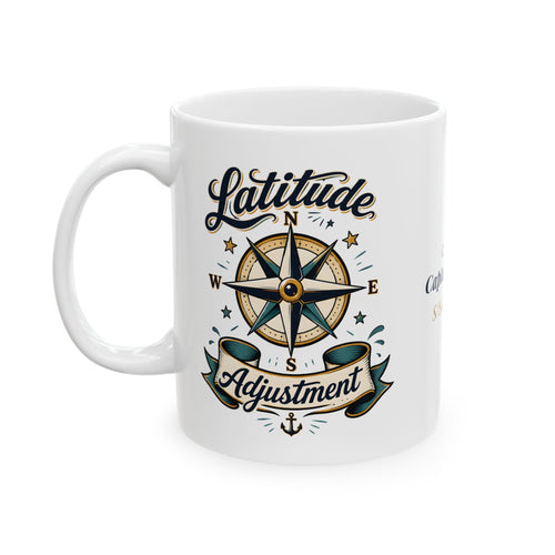 Anchor Management & Latitude Adjustment — Personalized Captain Mug | Vintage