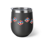 Rainbow Watercolor Paw Print - 12oz Wine Tumbler