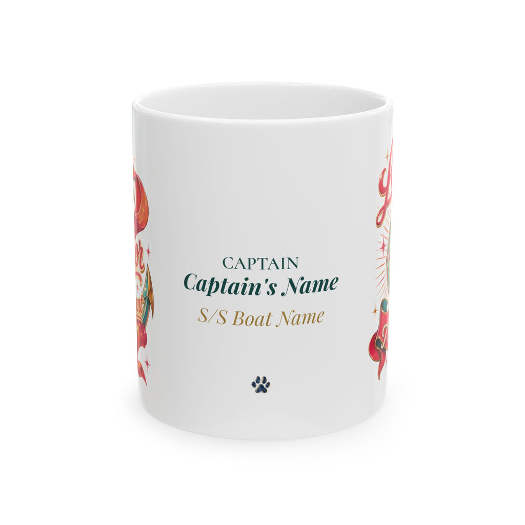 Latitude Adjustment & Anchor Management — Personalized Captain Mug | Retro Riviera