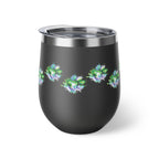 Green Watercolor Paw Print - 12oz Wine Tumbler