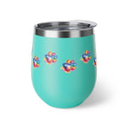 Rainbow Watercolor Paw Print - 12oz Wine Tumbler