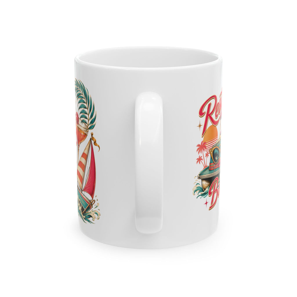 Sip Sail Repeat & Resting Boat Face — Personalized Captain Mug | Retro Riviera
