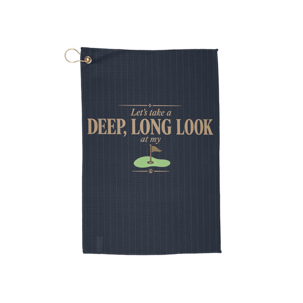 Take A Look At My Hole Golf Towel (Pinstripe) | Good Boy Golf Club