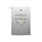 Birdies & Bubbles Golf Towel (Grey) | Good Boy Golf Club