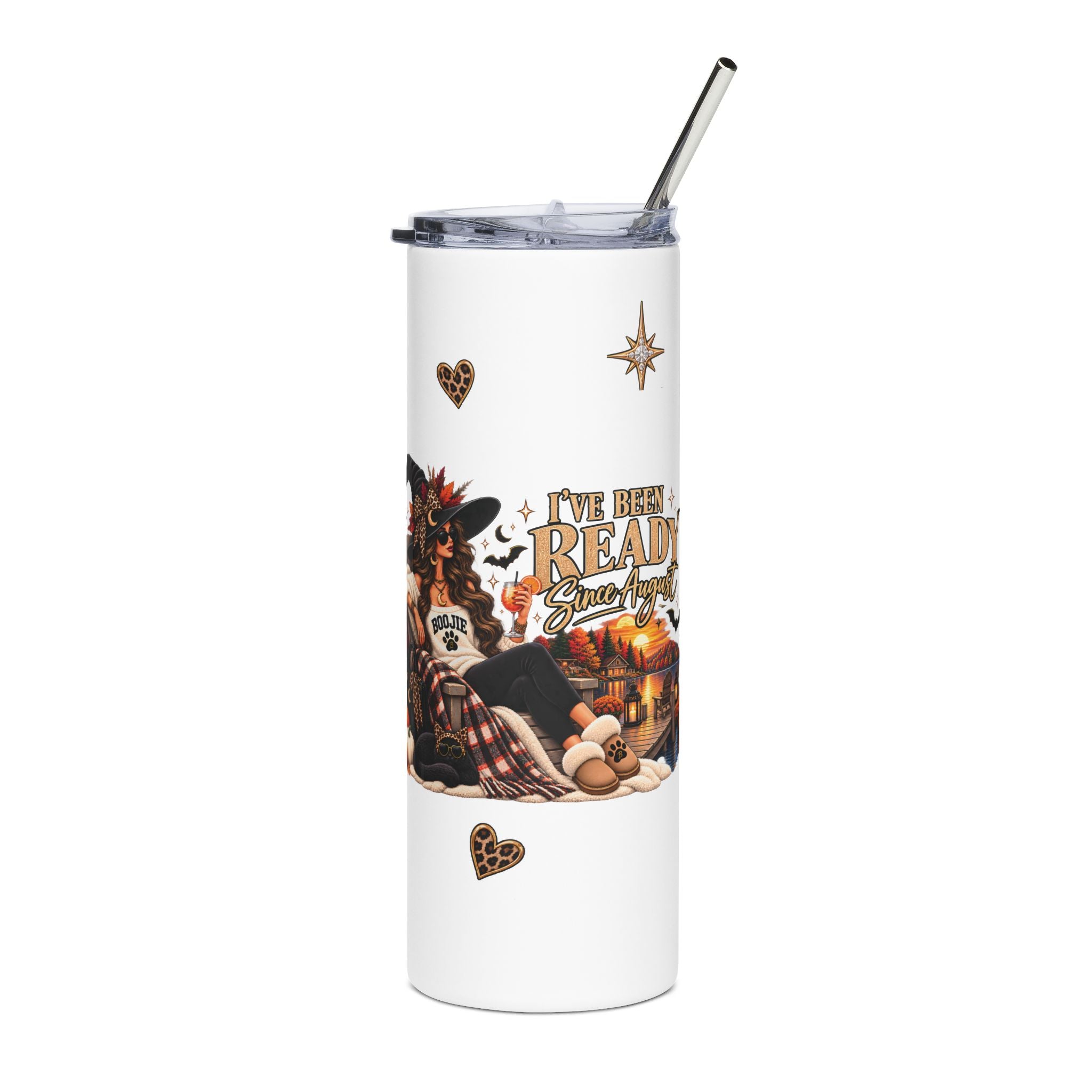 I've Been Ready Since August 20oz Tumbler, Spooky Season Tumbler, Halloween Witch Tumbler