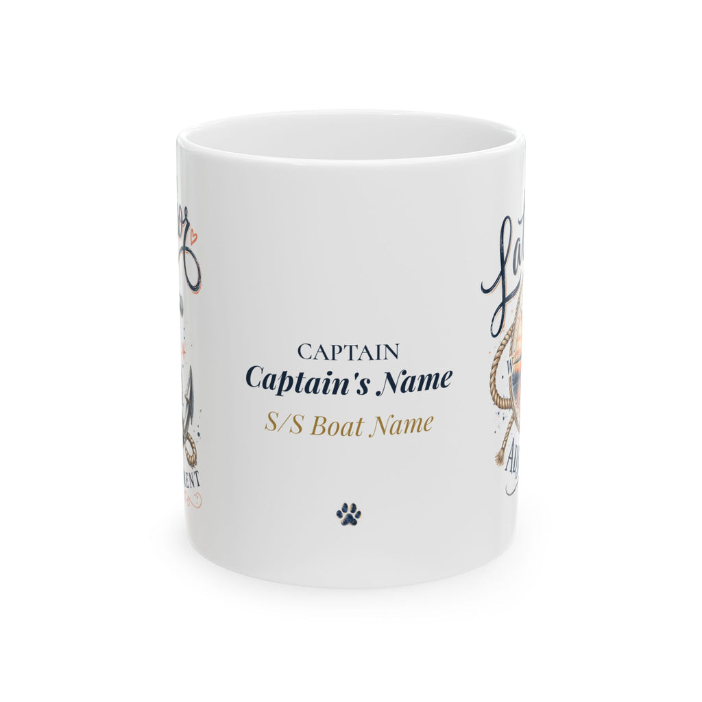 Latitude Adjustment & Anchor Management — Personalized Captain Mug | Nautical