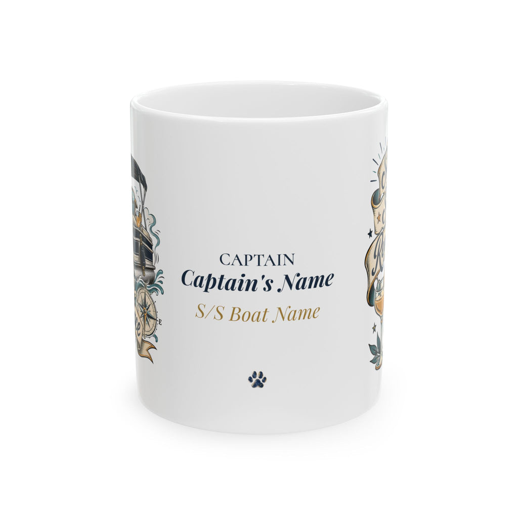 Sip Sail Repeat & Resting Boat Face — Personalized Captain Mug | Vintage