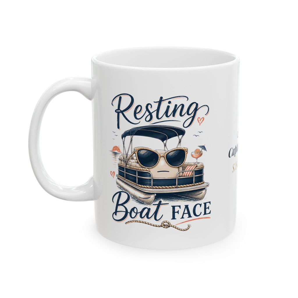 Sip Sail Repeat & Resting Boat Face — Personalized Captain Mug | Nautical