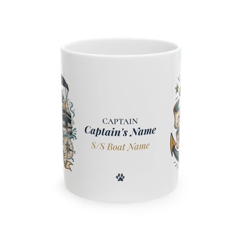 Anchor Management & Resting Boat Face — Personalized Captain Mug | Nautical