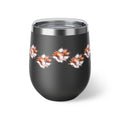 Orange Watercolor Paw Print - 12oz Wine Tumbler