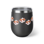 Orange Watercolor Paw Print - 12oz Wine Tumbler