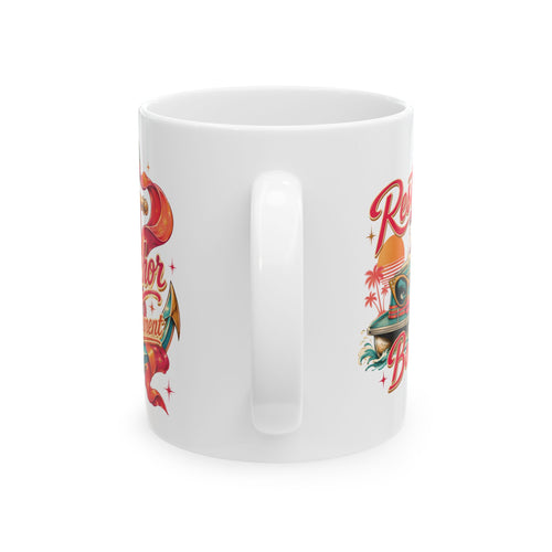 Anchor Management & Resting Boat Face — Personalized Captain Mug | Retro Riviera