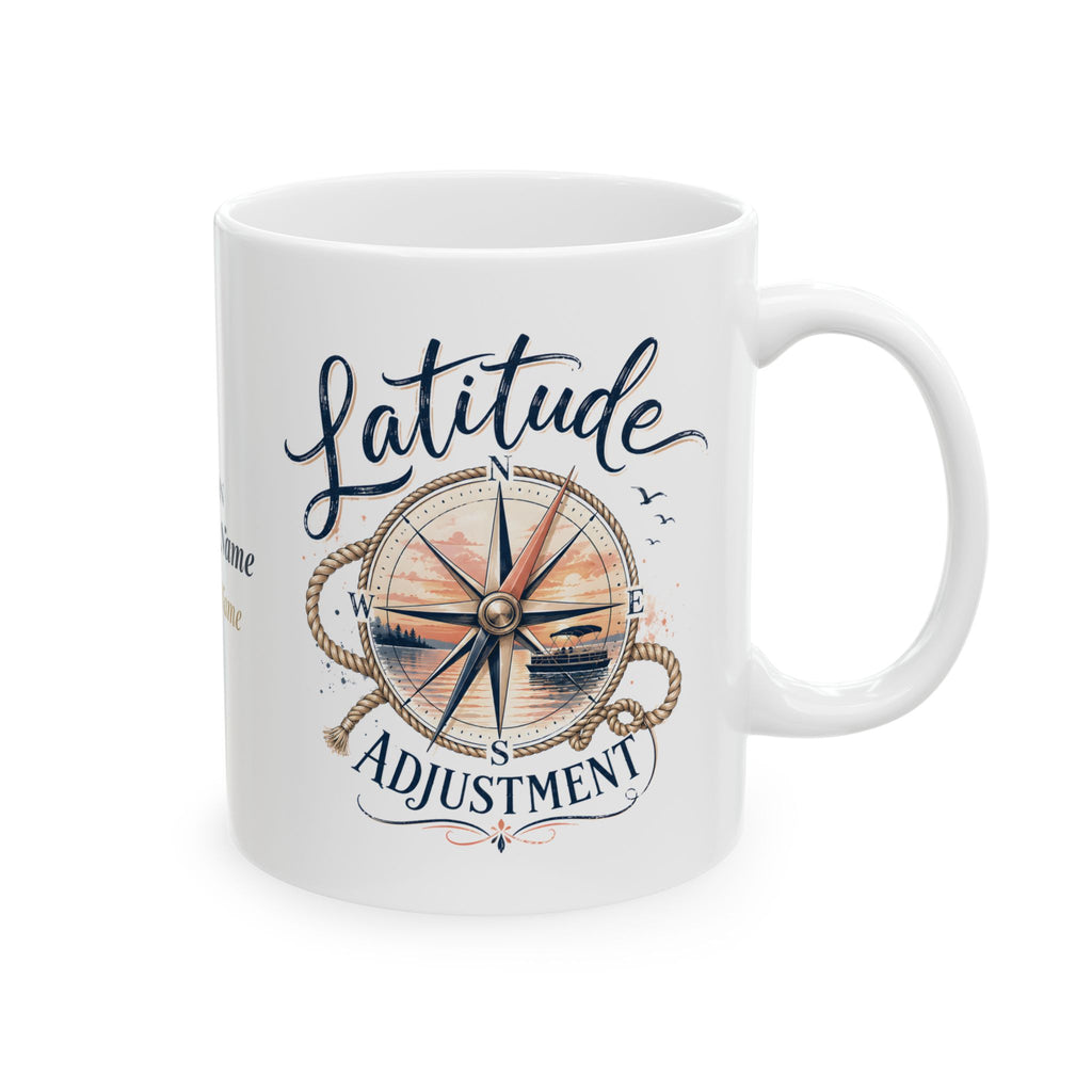 Latitude Adjustment & Anchor Management — Personalized Captain Mug | Nautical