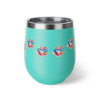 Rainbow Watercolor Paw Print - 12oz Wine Tumbler
