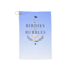 Birdies & Bubbles Golf Towel (Baby Blue) — | Good Boy Golf Club