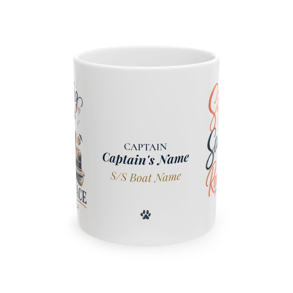 Sip Sail Repeat & Resting Boat Face — Personalized Captain Mug | Nautical