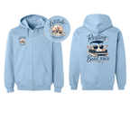Latitude Adjustment & Resting Boat Face - 2-Sided Adult Zip Hoodie