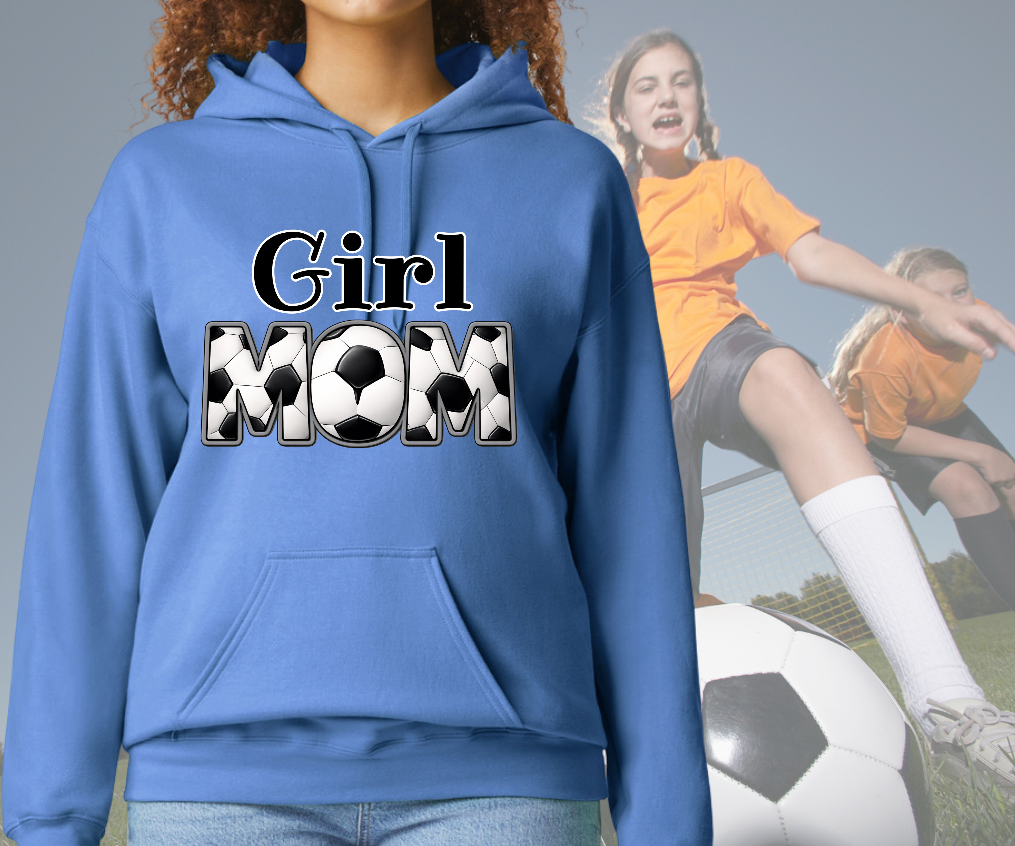 Soccer Girl Mom - Adult Hoodie