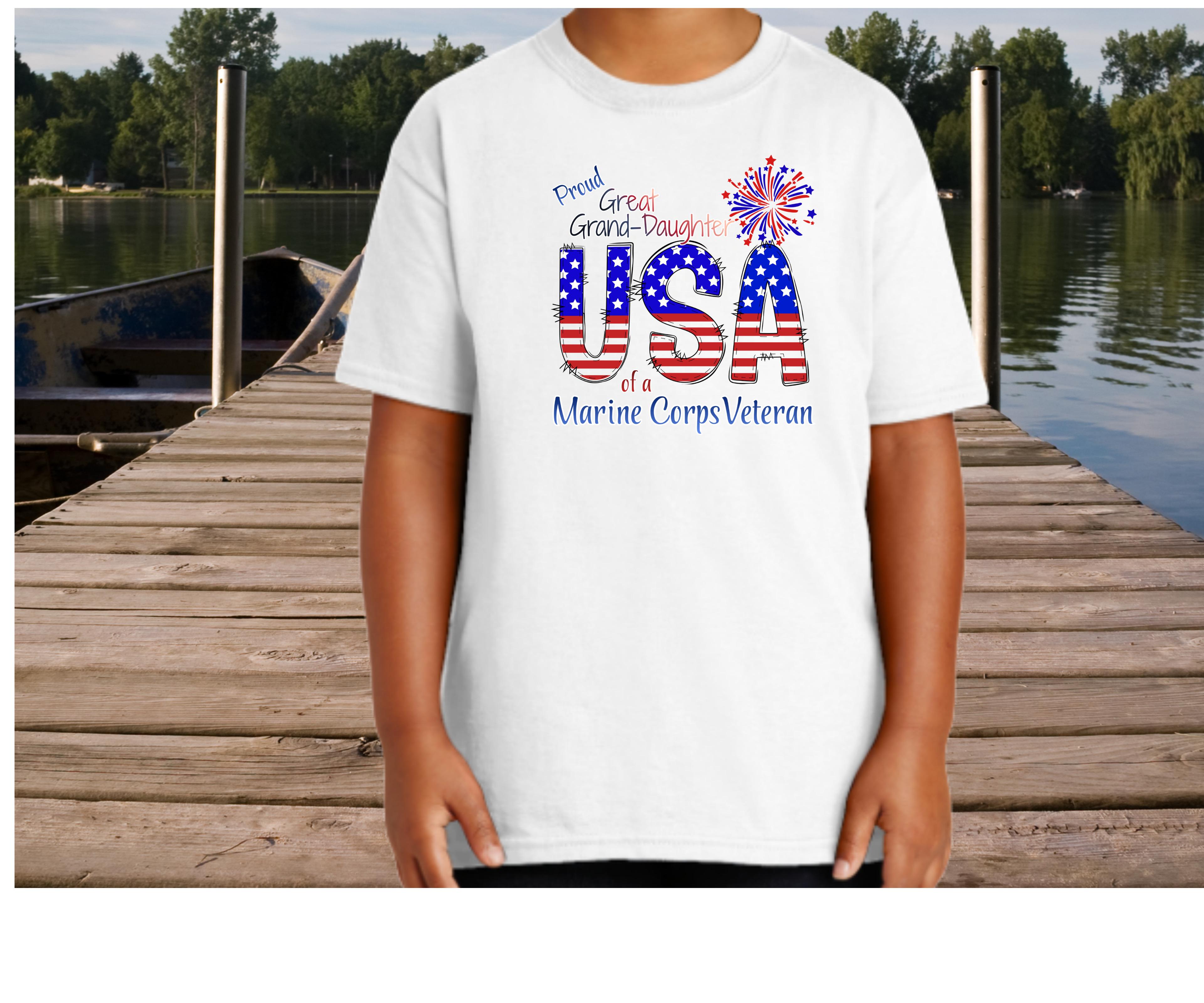 Proud Great-Granddaughter - Marines Veteran - Youth T-Shirt