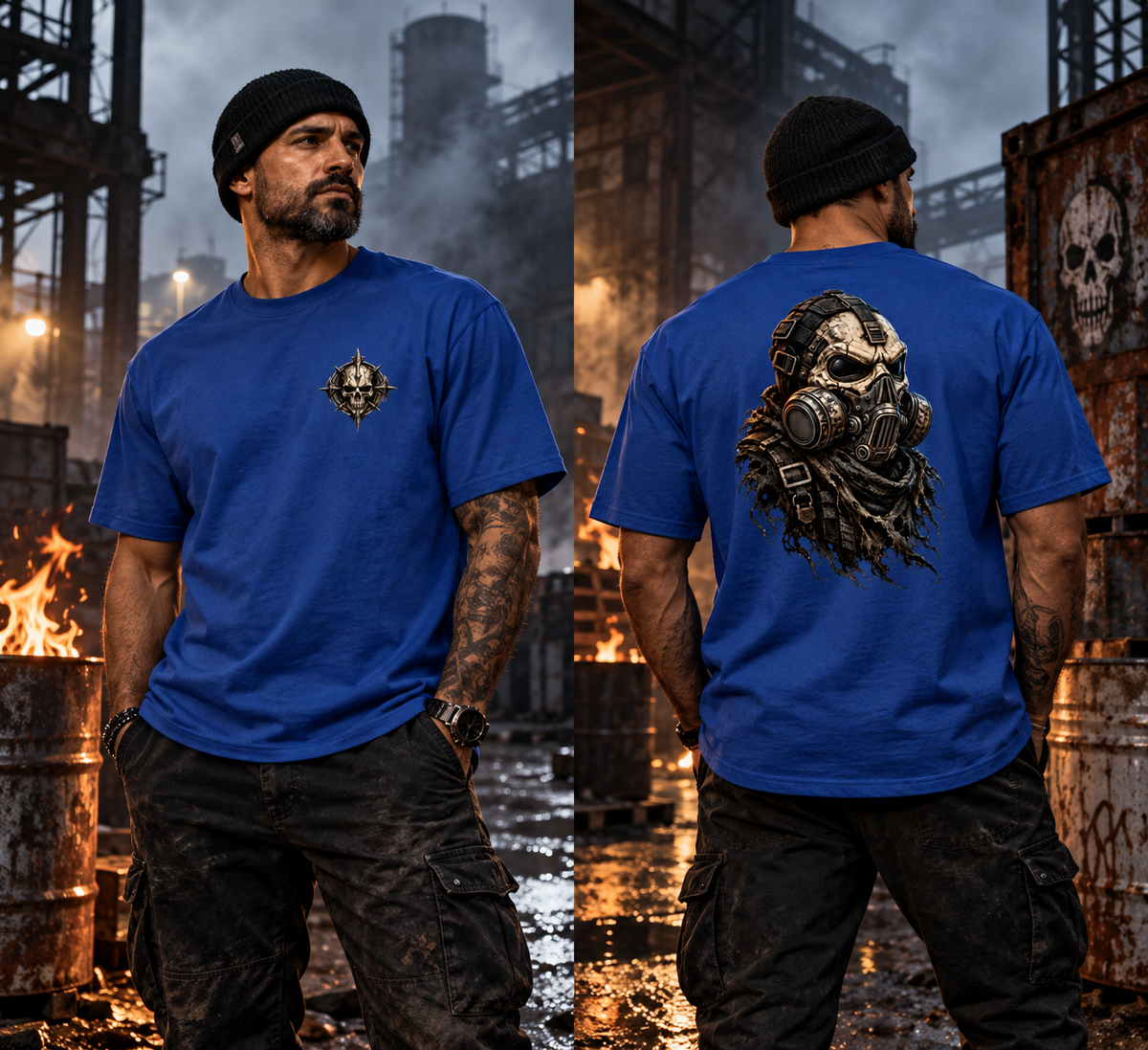 Gas Mask - 2-Sided Adult T-Shirt