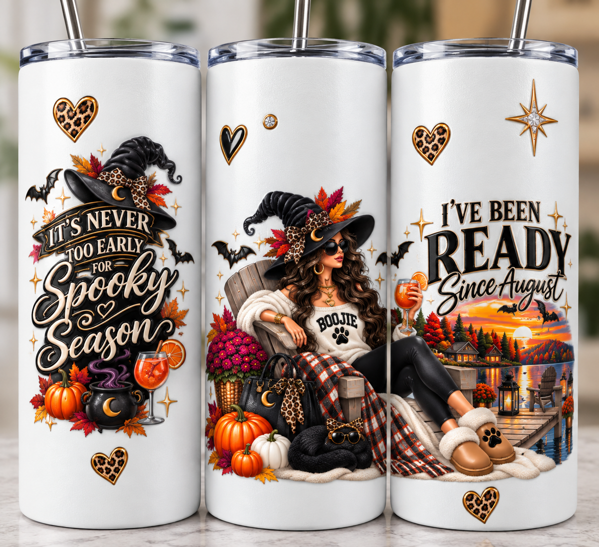 I've Been Ready Since August 20oz Tumbler, Spooky Season Tumbler, Halloween Witch Tumbler