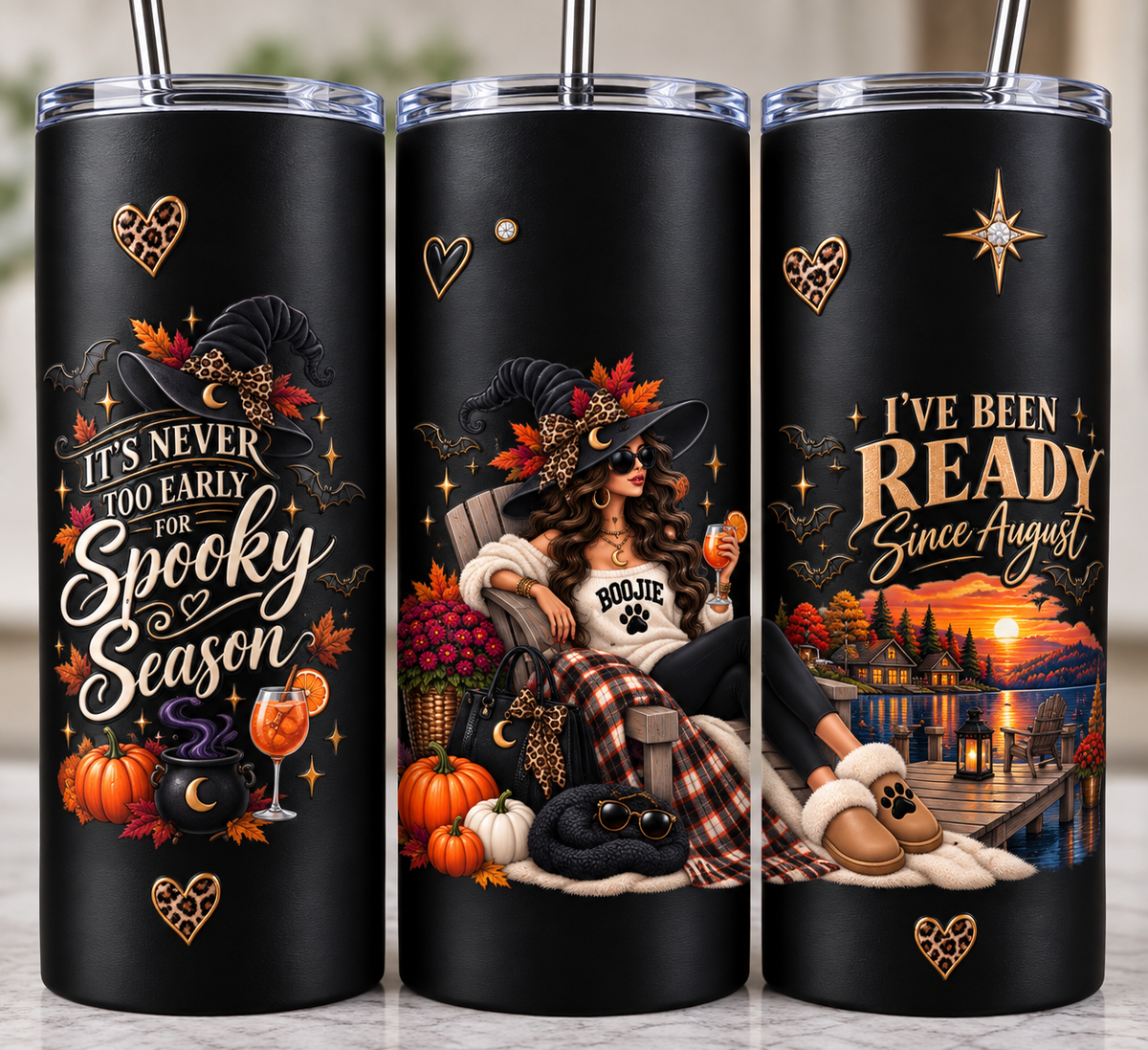 I've Been Ready Since August 20oz Tumbler, Spooky Season Tumbler, Halloween Witch Tumbler