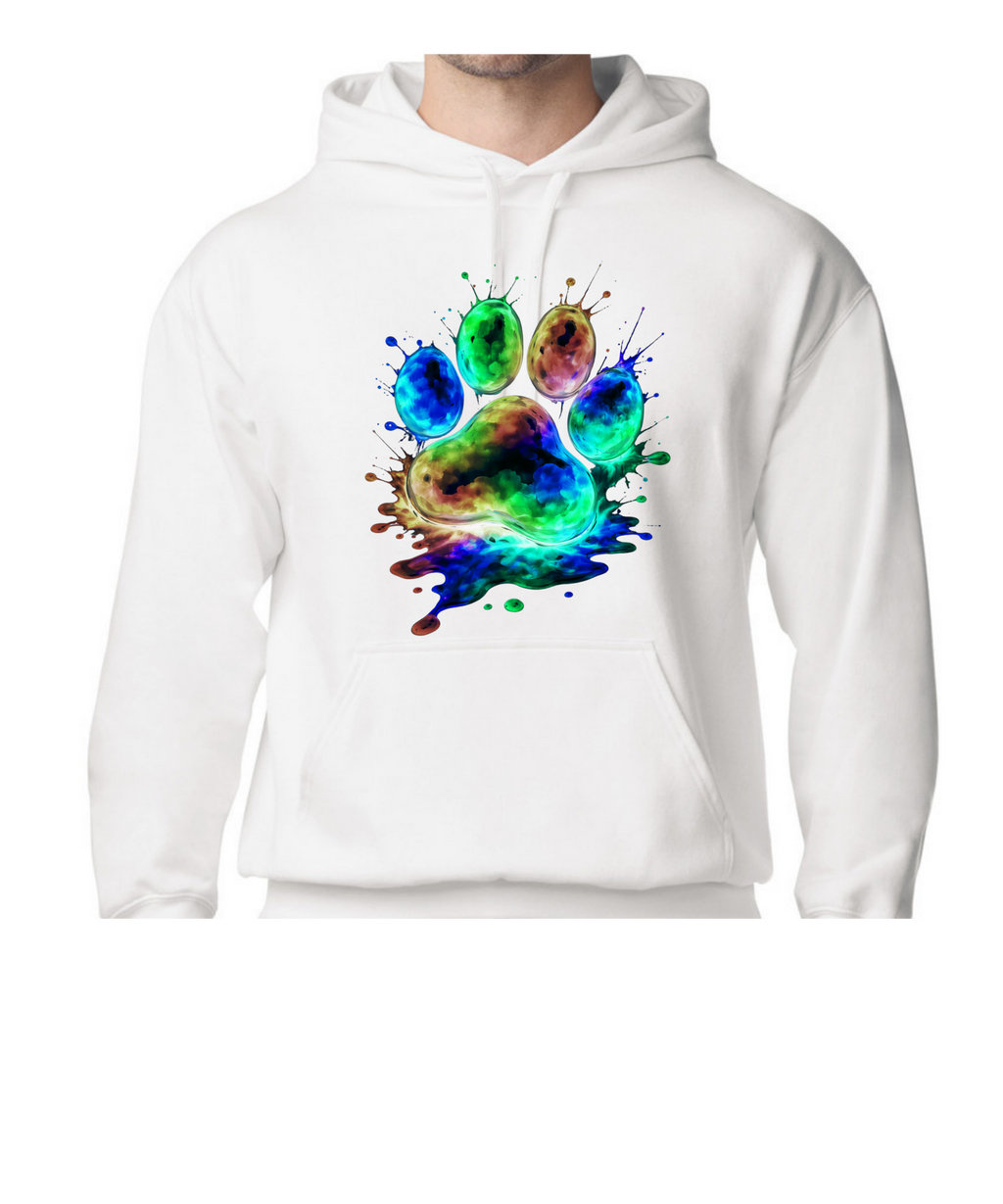 Paw Print Inkblot - Adult Hoodie