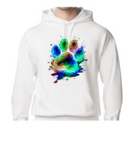 Paw Print Inkblot - Adult Hoodie