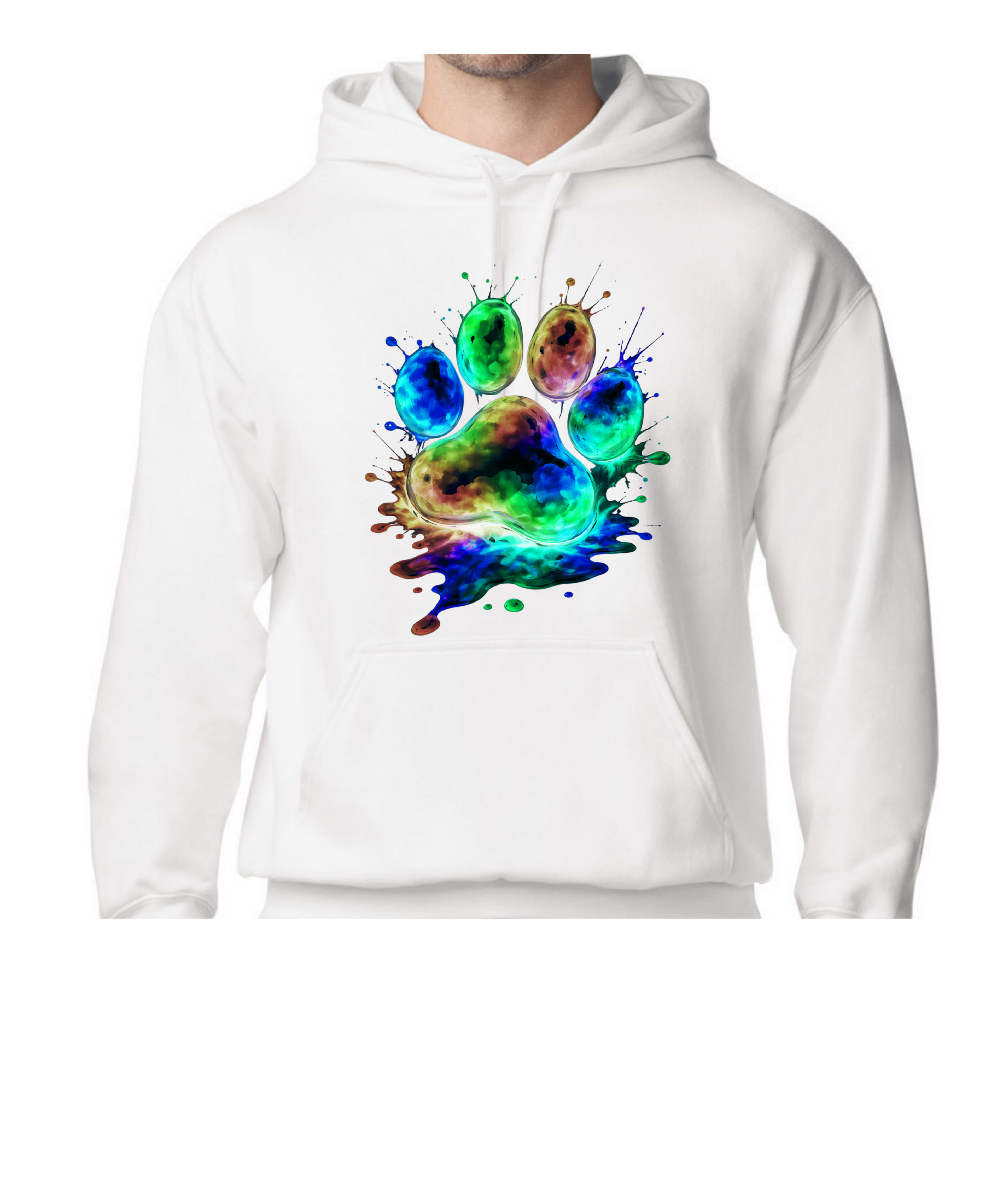 Paw Print Inkblot - Adult Hoodie