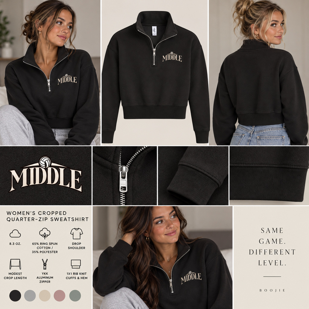 Middle - Ladies 1/2 Zip Fleece