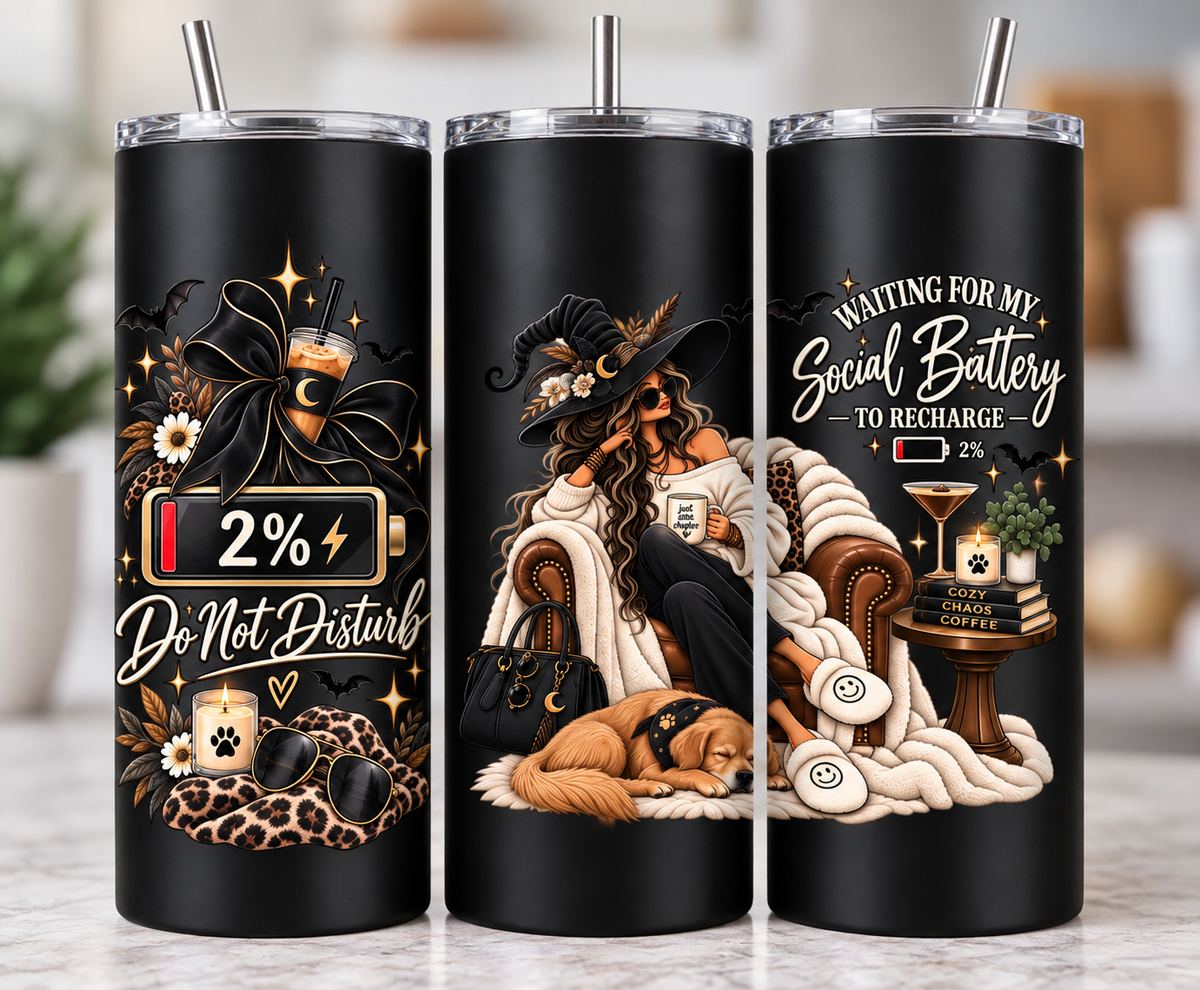 Witch Social Battery 20oz Tumbler