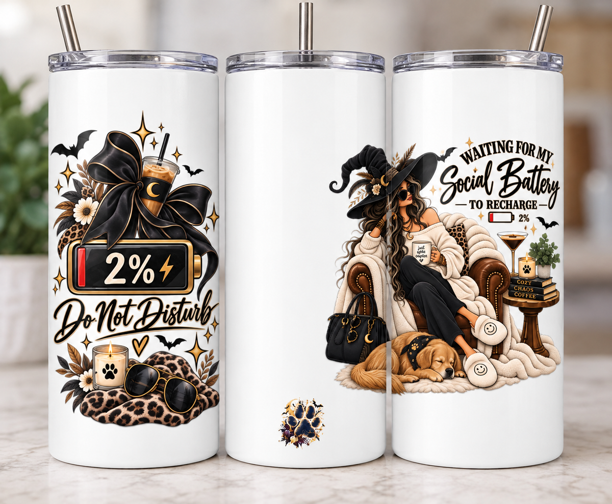 Witch Social Battery 20oz Tumbler