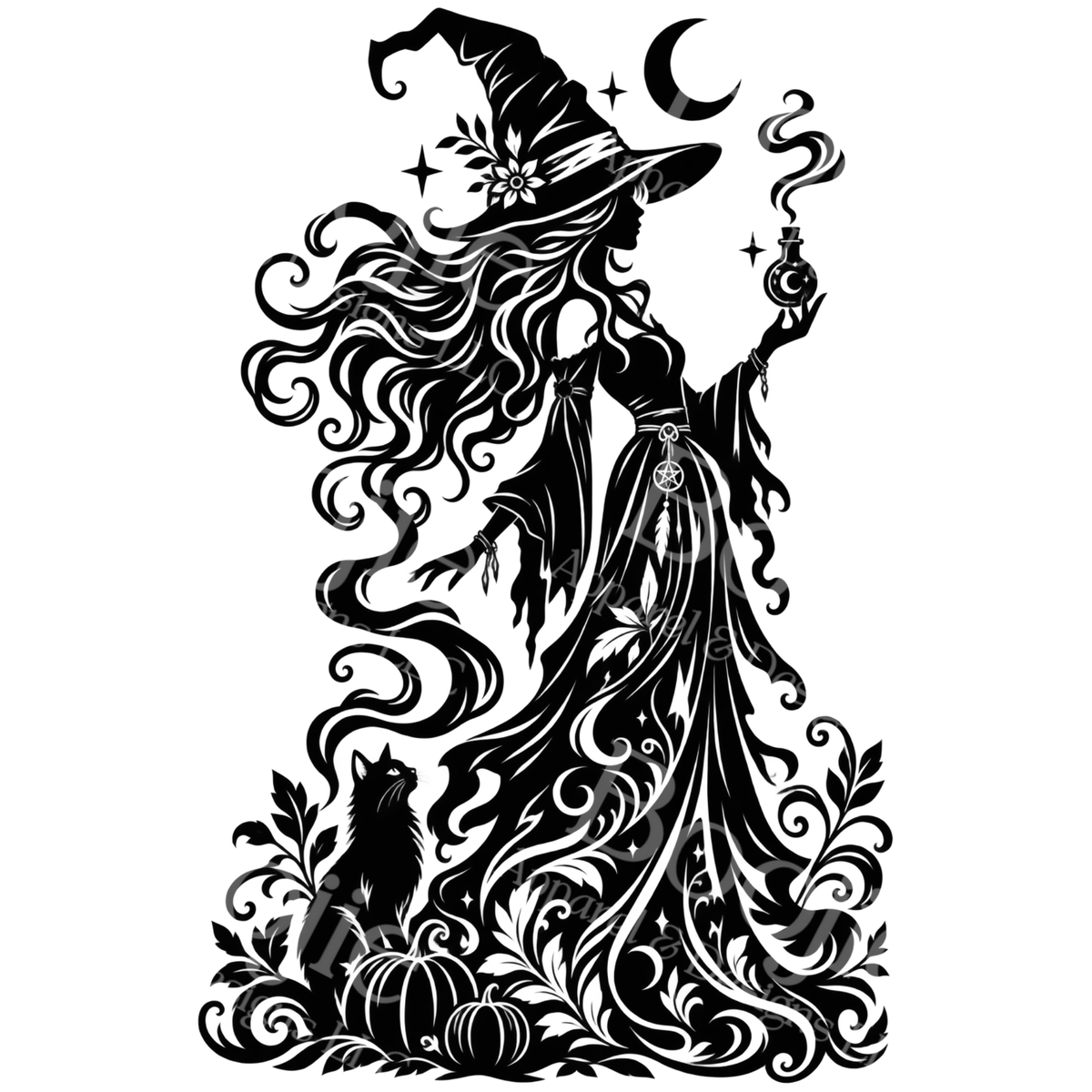 Halloween SVG Collection — 30 Gothic Witch Cat Haunted Cut Files for Cricut