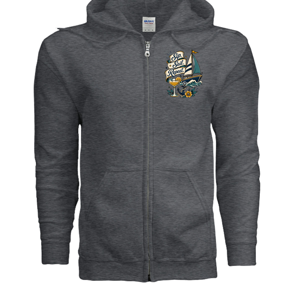 DARK HEATHER - G186 - FRONT